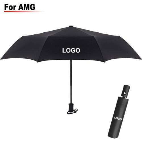 For Mercedes Benz AMG Logo Car Umbrella Women Men For A B C E S Class GLA GLB GLC GLE CLS Business Windproof Auto Badge Parasol