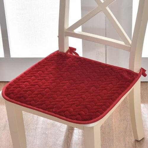 Dinner Chair Cushion Velvet Fabric Student Office Seat Pad Super Soft Chair Cushion Comfortable Sitting Buttocks Seat Cushion