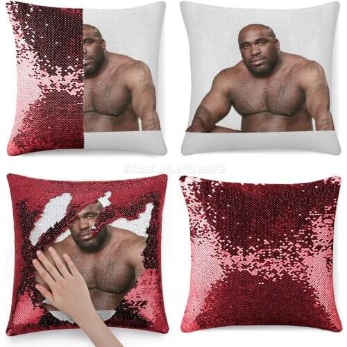Barry Wood Sitting on Bed Sequin Pillowcase Glitter Pillow Case for Sofa Decorative Party Black Guy Pbs Guy Dude Chilling Sittin