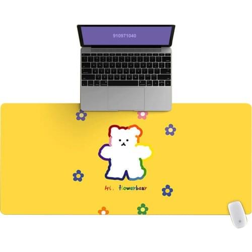 Large Office Computer Desk Mat Table Keyboard Big Mouse Pad White Bear Laptop Cushion Desk Non-slip Mat Gamer Mousepad Mat