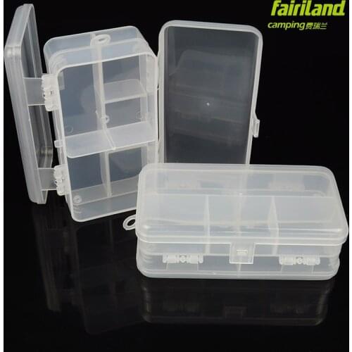 Fishing Box 6 Compartments Storage Case Box Transparent Fishing Lure Fishhook Spoon Hook Bait Tackle Box Fish Accessory Box