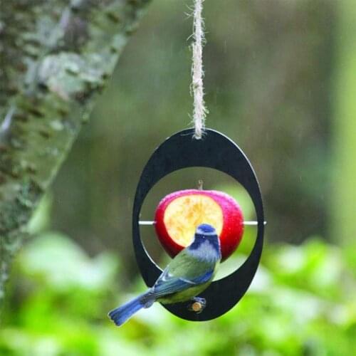 Black Acrylic Bird Feeder Eco Recycled Hanging Acrylic Fruit Vegetable Holder Hummingbird Feeder For Parrot Hanging Pendant