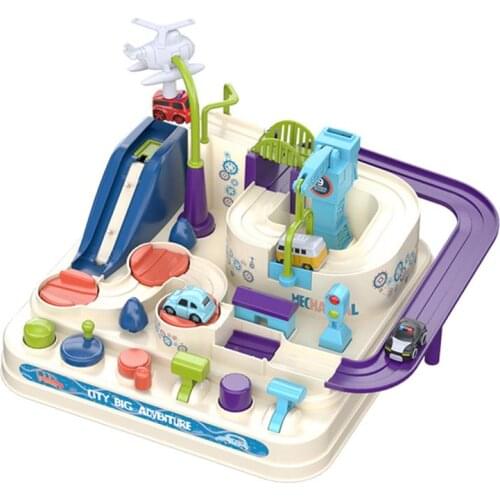 Childrens Educational Car Toys For Boys Track Adventure Brain Table Games Rail Cars Mechanical Parking Lots Kids Birthday Gifts