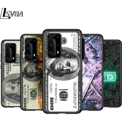 U.S. Dollar Money For Huawei P Smasrt 2018 2019 2020 2021 Smart S/Z Smart Plus Smart Pro Black Soft Cover Phone Case