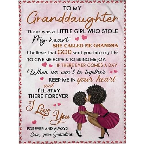 Upetstory A Letter to My Daugther Fleece Blanket Custom Bedding Chair Sofa Couch Air Conditioning Quilt Cozy Throw Blankets