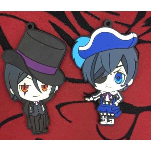 G301 Black Butler Anime keychain/mobile phone charms/strap Ciel Phantom hive Sebastian Joker Dagger Elizabeth Lizzy Snake