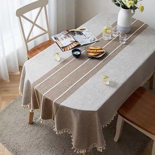JYMCW Linen Tablecloths On The Table