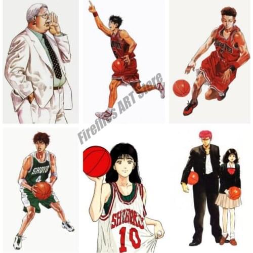 Canvas Painting Wall Art Slam Dunk Anime Posters and Prints Sakuragi Flower Road Rukawa Kaede Pictures Living Home Decoration