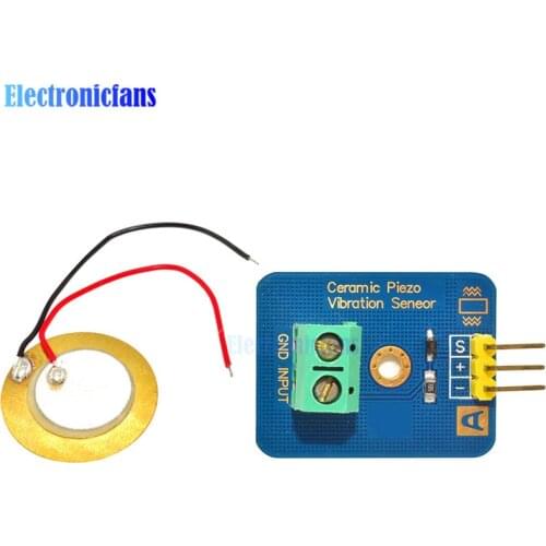 Ceramic Piezo Vibration Sensor Module Analog Output Electronic Components Supplies Sensors 3.3V/5V for Arduino R3 DIY KIT