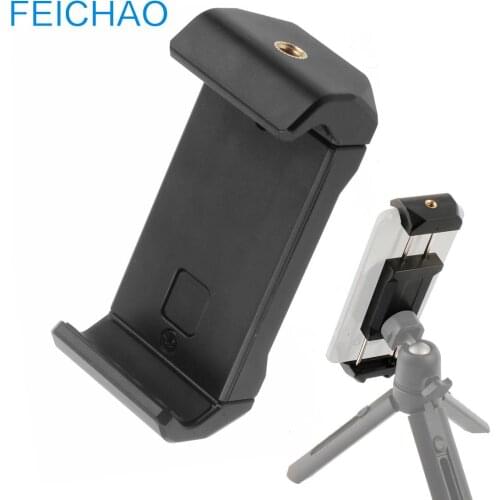 Smartphone Clipper 1/4 Tripod Adapter Cold Shoe Mount Adjustable 58~100mm Vertical 360 Mini Clamp Mobile Phone Stand Vlog Holder