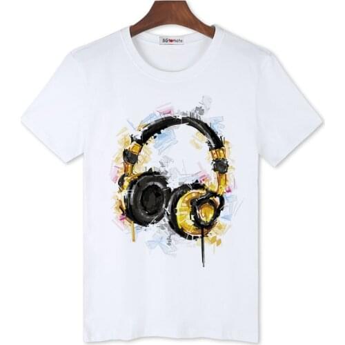 2021 brand new earphone guitar fashion t shirts mens hot sale summer cool originality art shirts