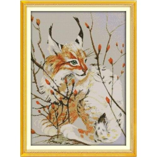 The cat fairy cross stitch kit 14ct 11ct pre stamped canvas embroidery DIY handmade needlework