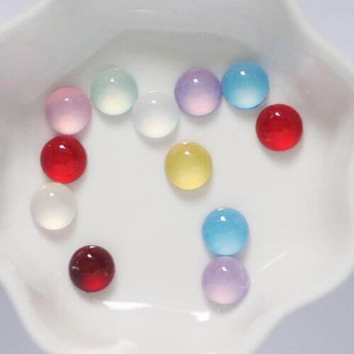New 60pcs 8mm resin round flat back cat eye round face multi-color DIY mobile phone/wedding decoration crafts-Z121