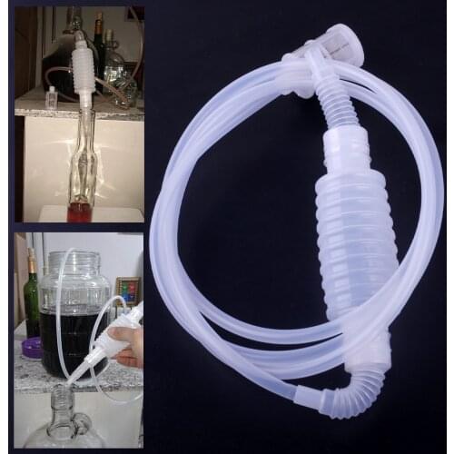 New 1.9 Meter Plastic Home Brew Syphon Tube Pipe Wine Beer Making Hand Siphon Filter Tool