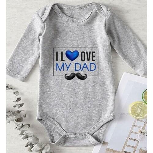 Printing Love Dad Baby Clothes Kids' Things Winter Jumpsuit Babies Beard Infant Girl Outfits Cotton Newborn Boy Fall Costume