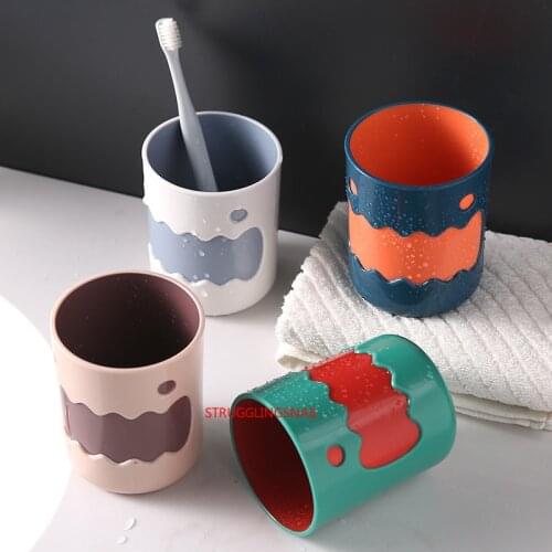 Plastic Cartoon Expression Mouthwash Cup Creative Children Brushing Cup Plastic Cup Toothbrush Toothbrush Cup Bathroom Set