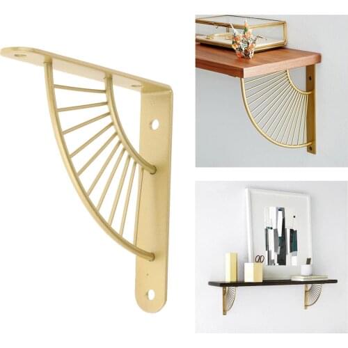 Nordic Floating Shelf Bracket Fan-Shaped Heavy Duty with Screws Home Kitchen