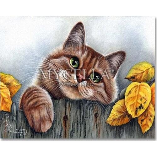 Rhinestone,Full Needlework,Diamond Embroidery,DIY Cat Animal Painting,Cross stitch,kits,Sets,home Decor