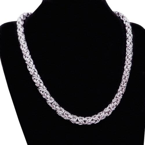 Tiasri 6/8mm Heavy Stainless Steel Necklace Men Round Bracelet Punk Hip-hop Style Jewelry Holiday Gift Waterproof Wholesale