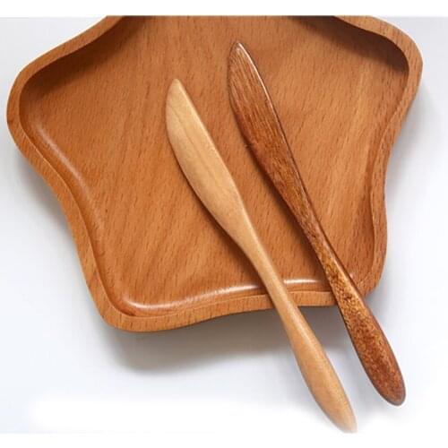 High Quality Knife Style Wooden Mask Japan Butter Knife Marmalade Knife Dinner Knives Tabeware with Thick Handle