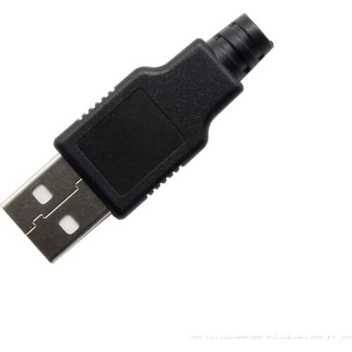 10pcs New Type A Male USB 4 Pin Plug Socket Connector With Black Plastic Cover