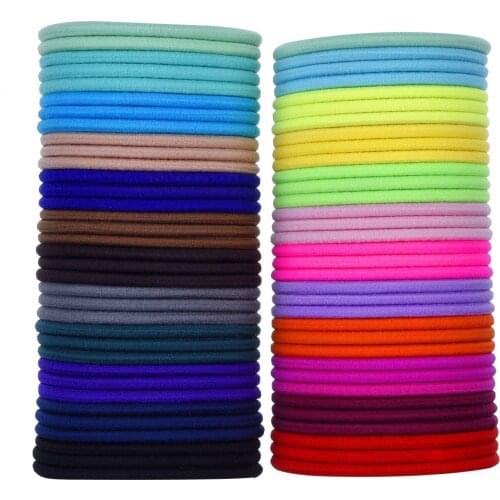 100pcs Hair Bands Elastic Hair Tie sturdy quality selected thickness 2.5mm ,dia 50mm