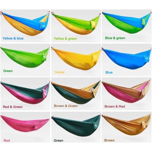 260CM*140CM Large Size Double Comfortable Parachute Cloth Hammock Double Hammock Parachute Hammocks Camping Bed 300KG load