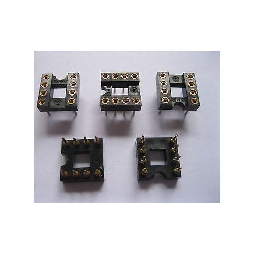 4 pcs IC Socket 8 PIN Round DIP High Quality Gold
