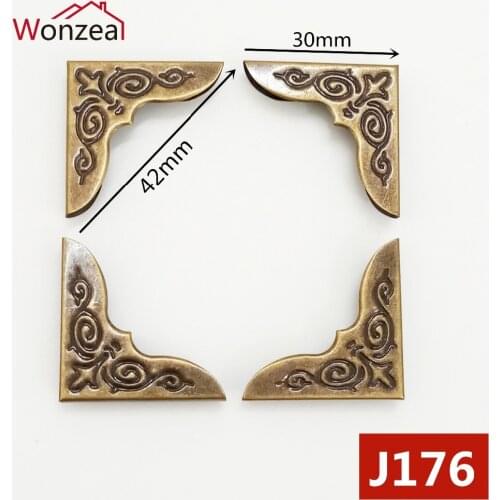 50pcs Book Corner Bronze Scrapbooking Albums Menus Folders Protectors Decoration Metal Crafting Box Corner Brackets