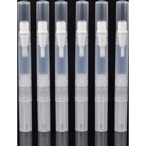 500pcs Mini Travel Portable Plastic Nail Oil Pen Bottle & Empty Cosmetic Container With Brush new