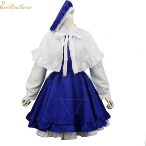 Anime Cosplay Costume Sakura Card Captor Dress For Women Party Dress Gift For Girls Mocha Girl Blue skirt hat Sakura Role play