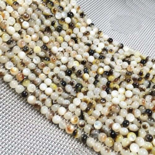 Natural shell beading Round beads Punch loose beads isolation bead for Jewelry Making DIY for bracelet necklace Accessories