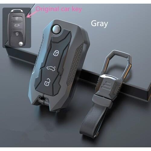 Key Cover Case Bag Fob for VW Golf Bora Jetta POLO GOLF Passat For Skoda Octavia A5 Fabia SEAT Ibiza Leon Galvanized Alloy