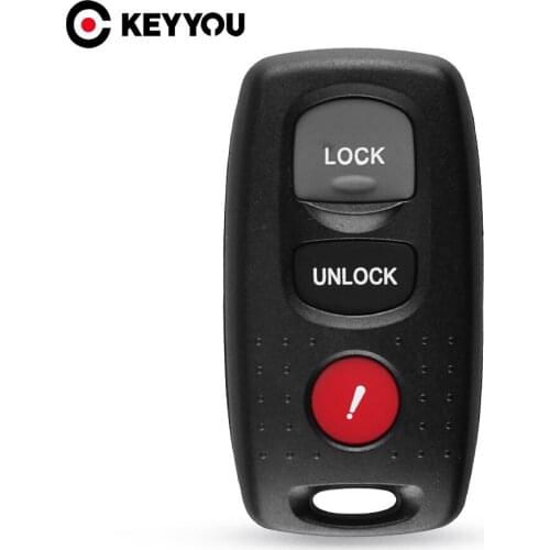 KEYYOU 3 Buttons Housing Case Fob Housing Cover For Mazda 2 3 6 323 626 MPV Protege Replacement Car Key Case Shell