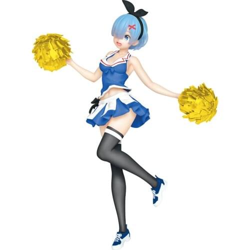Pre-Sale 23Cm Re:life In A Different World From Zero Cheerleading Rem Anime Action Figure Dolls Pvc Hand-Made Model Desktop Toys