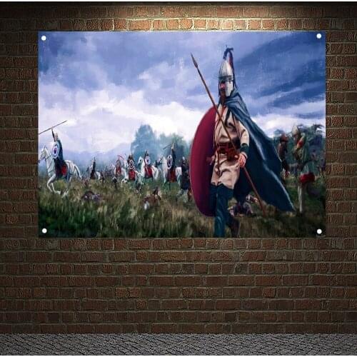 Christ Knight Flag Banner Medieval Warrior Armor Painting Hang on the wall 4 grommets Custom Flag indoor Decor Knight Templar y4