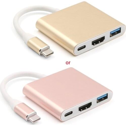 G32B 3 in 1 USB 3.1 Type-C to USB 3.0 Converter Adapter Aluminum 4K Hub for macbook Air
