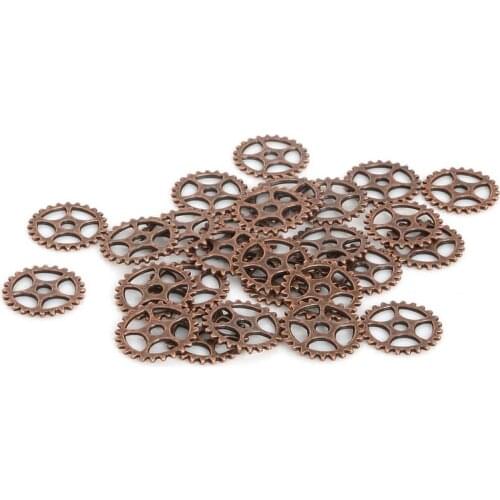 Hot 50pcs/bag 15mm Steampunk Cyberpunnk Mix Cogs Watch Parts DIY Craft Accessory Jewelry