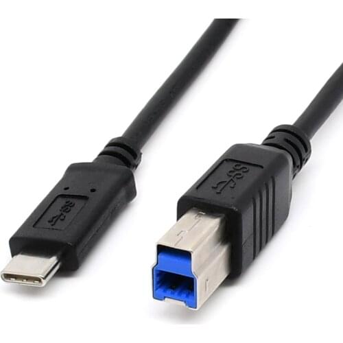 3Ft USB C Cable USB 3.1 Type C Male to USB3.0 B Male Data Cable for Apple Macbook Laptop and external hard disk Black