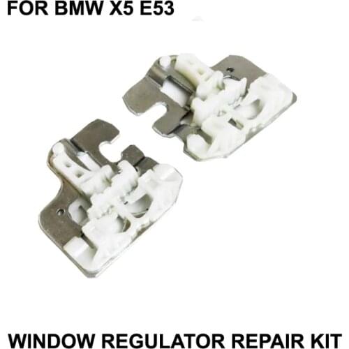 2000-2015 CR WINDOW CLIPS FOR BMW X5 E53 WINDOW REGULATOR REPAIR CLIPS with METAL SLIDER FRONT LEFT SIDE