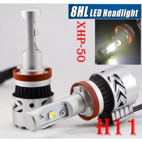 1 Set H11 80W 12000LM G8 LED Headlight Kit XHP-50 4LED SMD Chip Super Bright 6000K Single Beam High Speed Fan Driving Fog Lamp