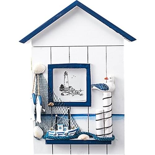 Creative House Shape Key Safe Box Wall Mounted Wooden Keys Storage Boxes With Hooks, Hidden Key Safes Decoration Ornament Crafts