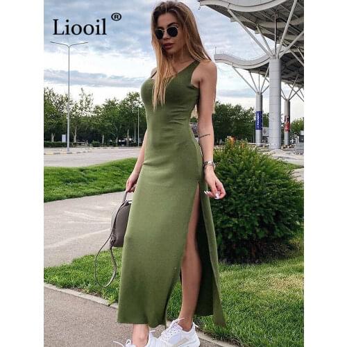 Зеленые летние платья Liooil China At AliExpress