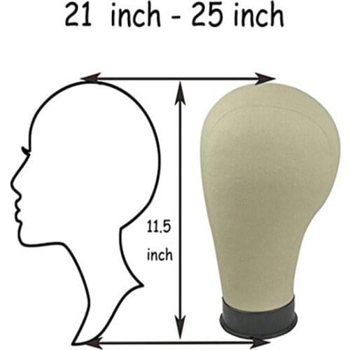 21"-24" Cork Canvas Block Head Wig Making Head Weft/Wig Display Style Styling Mannequin Manikin Head Dryer