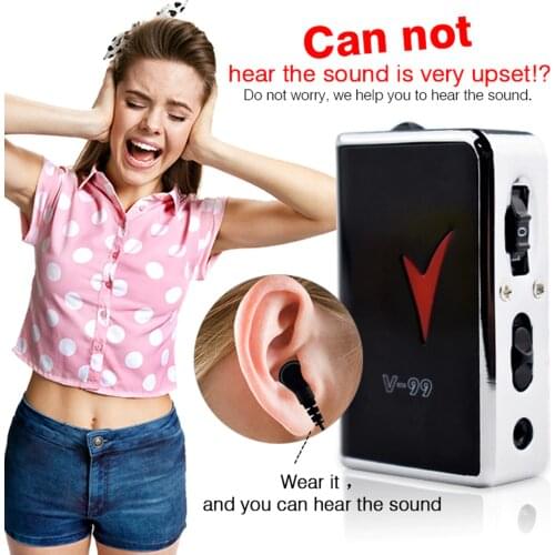 Mini Hearing Aids Audifonos Sound Amplifier 8 Levels Volume Control Batteries Operated In Ear Hearing Enhancement Device Tool