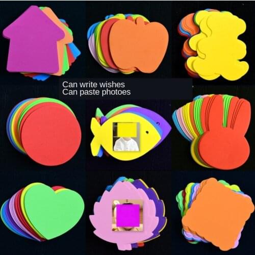 Cartoon Geometric EVA Foam Wall Decorative Stickers Photo Frame Cork Boards Felt Board Mix Colors Self Adhesive Handmade Decor