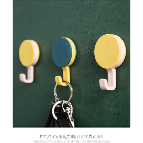 2021 Nordic Ins Room Wall Plastic Punch-free Decorative Storage Hook Entry Porch Wall Simple Modern Key Holder