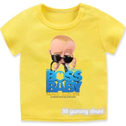 2021 new arrival boys t-shirts cute cartoon baby boss 2 birthday digital print childrens tshirts summer boy clothes white tops