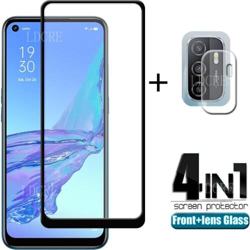 Full Cover Tempered Glass For OPPO A53 Screen Protector For OPPO A53 Camera Glass For OPPO A91 A52 A72 A92 Reno 4Z 5G A53 Glass