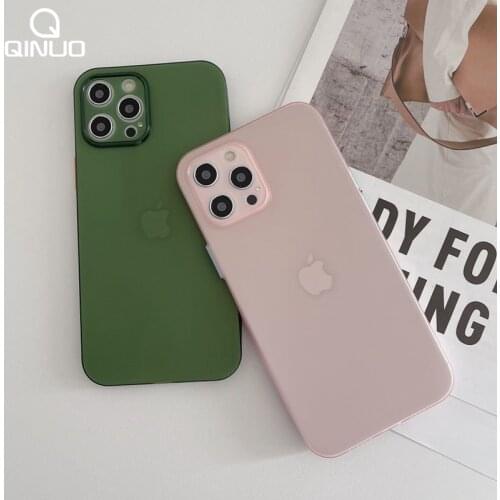 Clear Slim Matte Phone Case For iPhone 12 11 Pro Max TPU Full Lens Protection Cover For iPhone 12 Mini 11 Translucent Soft Case